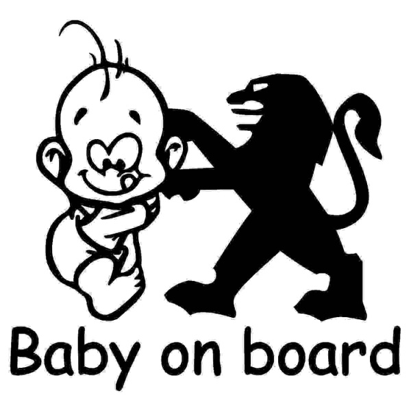 Sticker Baby On Board Peugeot TCL0120