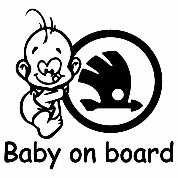 Sticker Baby On Board Skoda TCL0123