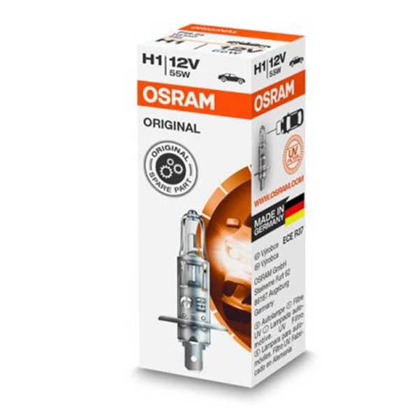 Bec Cu Halogen Osram H1 12v 55w P14,5s Amio O-64150