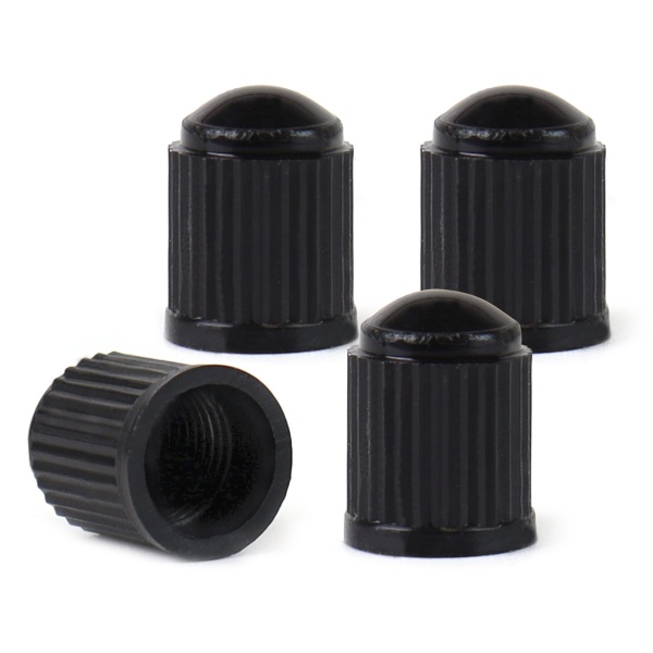 Set 4 capacele auto din plastic pentru ventil, culoare Neagra AVX-AM02623