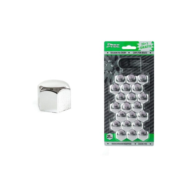 Set capace prezoane 21 mm, culoare Crom AVX-AMG21308