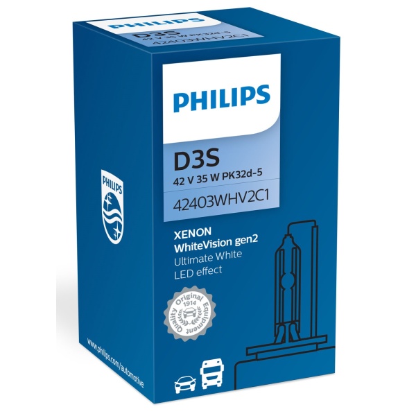 Bec Xenon Philips D3S 35W 42V PK32d-5 WhiteVision Gen2 42403WHV2C1