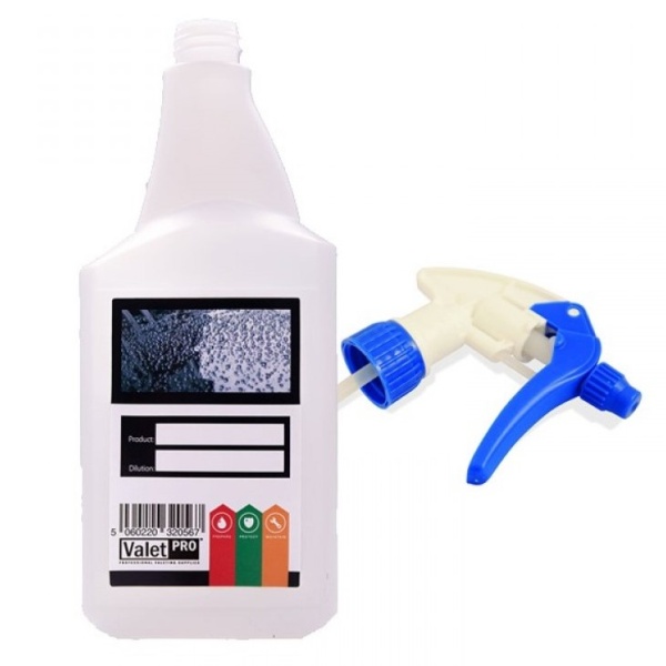 Valet Pro Recipient 1L & Pulverizator Generic Spray Bottle & Chemical Resistant Trigger 1L ST1-ST16
