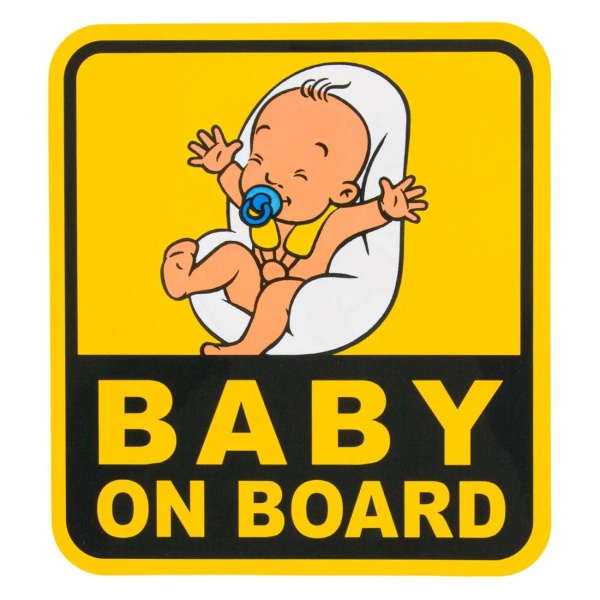 Autocolant „Baby On Board” 18x20cm 1190617