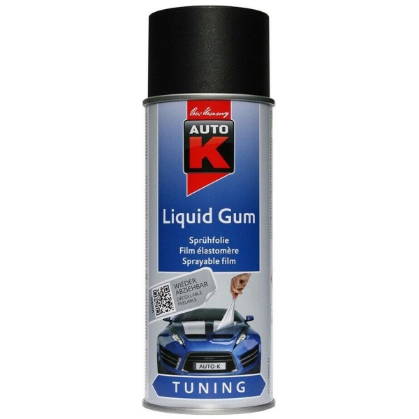 Spray Vopsea Cauciucata Auto-K Liquid Gum Detasabila Negru 400ML 999CH3906