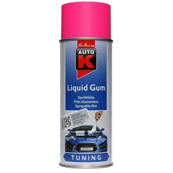 Spray Vopsea Cauciucata Auto-K Liquid Gum Detasabila Roz Neon 400ML 999CH3909