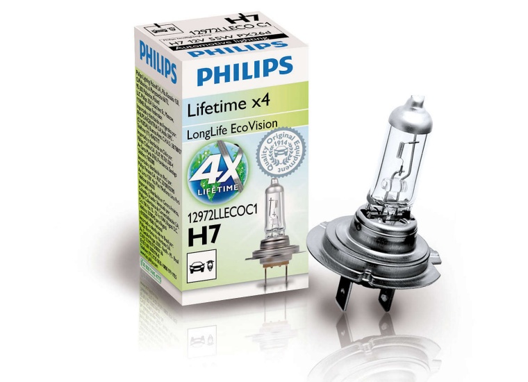 Bec Philips H7 12V 55W Longlife Ecovision X4 12972LLECOC1