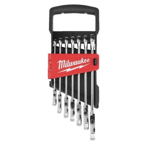 Set 7 Buc Chei Combinate Cu Clichet Cu Cap Flexibil Milwaukee 4932478557