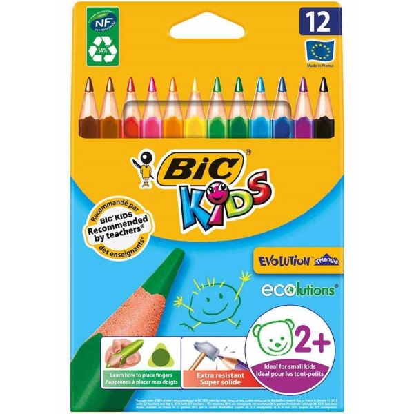 Bic Set Creioane Colorate Evolution Pachet Cu 12 Bucati 043364