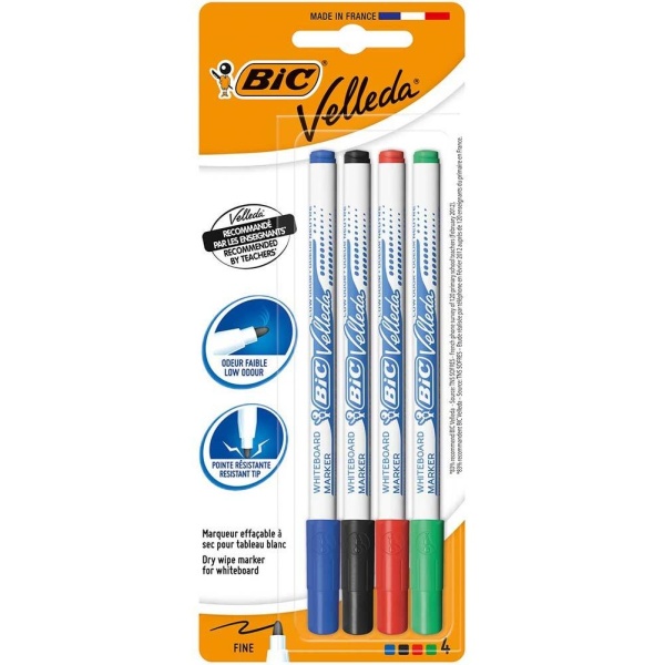 Bic Set 4 Markerere Pentru Tabla Alba Culori Asortate 218441