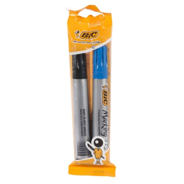 Bic Marker Permanent 2000 Set 2 Bucati Negru + Albastru 32507555