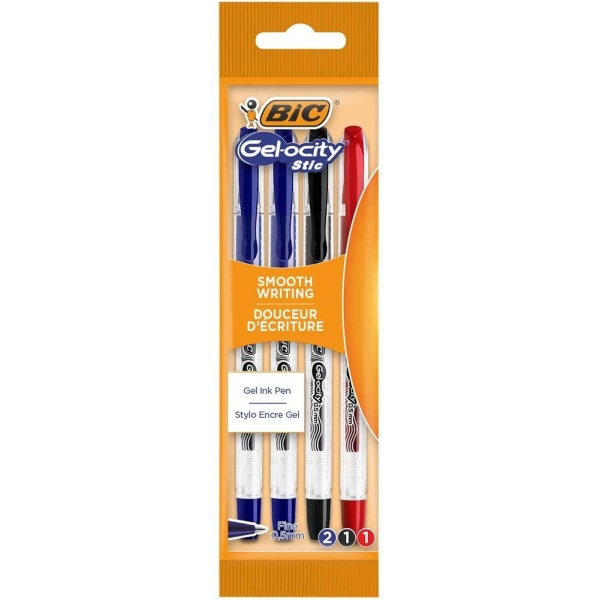 Bic Set 3 Roller Gelocity Stic Diverse Culori 937340