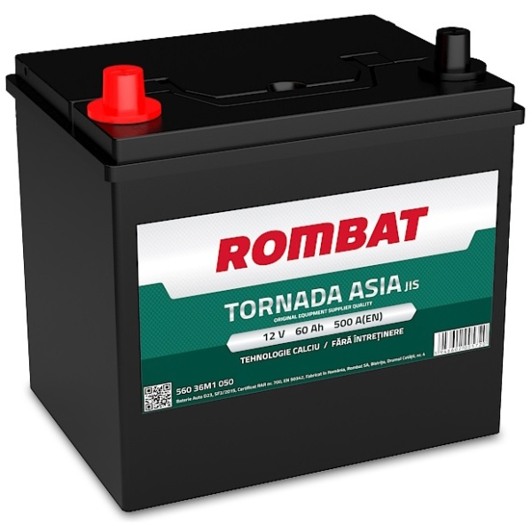 Baterie Rombat Tornada Asia 60Ah 500A 56036M1050ROM