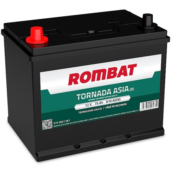 Baterie Rombat Tornada Asia 75Ah 610A 57536G1061ROM