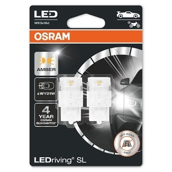 Set 2 Buc Led Osram WY21W 12V 1,3W WX3X16D 6000K Amber LEDriving SL 7504DYP-02B