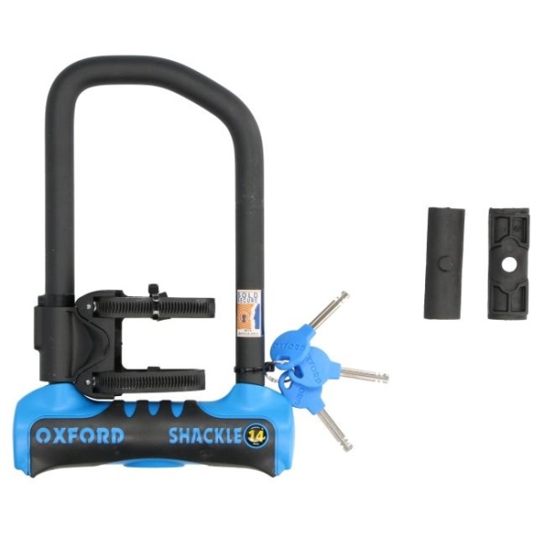 Antifurt Bicicleta Oxford Shackle14 Pro U-Lock 260mm x 177mm Otel Negru / Albastru LK321