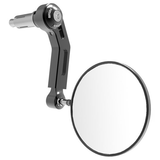 Oglinda Retrovizoare Moto Stanga Capat Ghidon Oxford Premium Aluminium Mirror Single LHS OX711