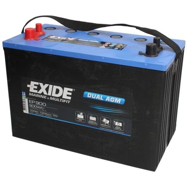 Baterie Exide Dual Agm, Marine & Multifit 100Ah 800A 12V EP900