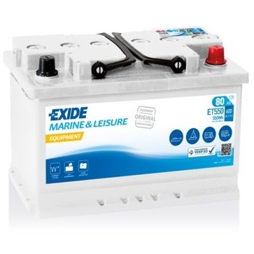 Baterie Exide Equipment, Marine & Leisure 80Ah 600A 12V ET550