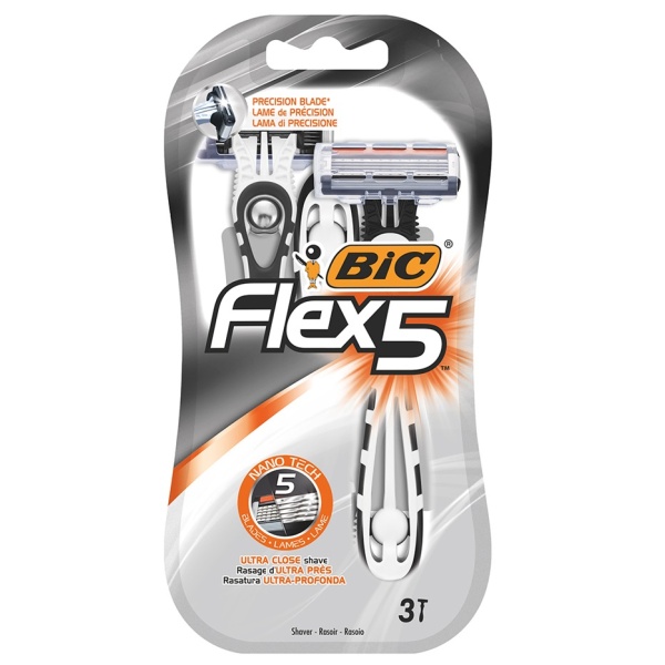 Bic Aparat De Ras Dispozabil Pentru Barbati Flex5 Cu 5 Lame Pachet 3 Bucati 680459