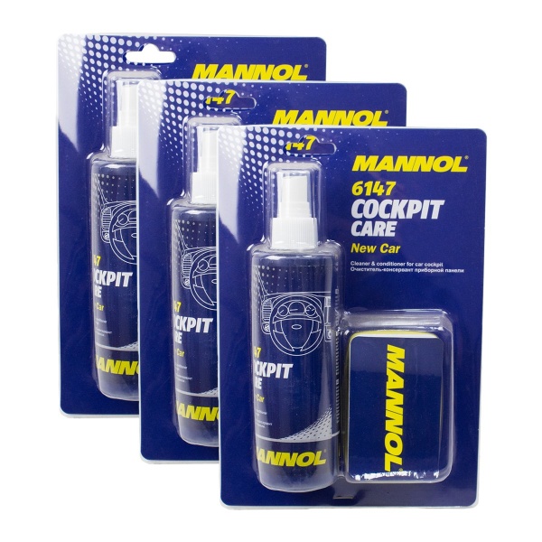 Set 3 Buc Mannol Solutie Silicon New Car + Burete 250ML 6147