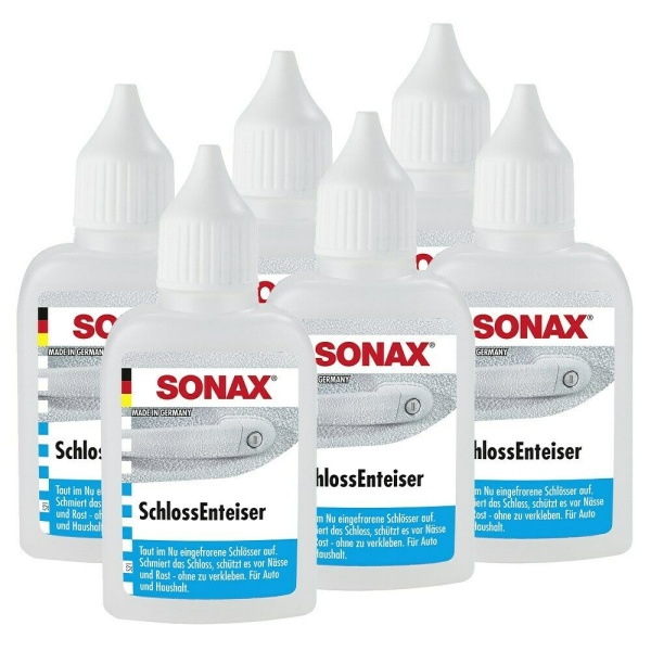 2 x SONAX Schlossenteiser 50ml, Defroster, Türschloss-Enteiser, Entfroster