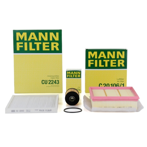 Pachet Revizie Filtru Aer + Polen + Ulei Mann Filter Opel Corsa D 2010-2014 1.3 CDTI 75 / 95 PS C20106/1+CU2243+HU7004/1X