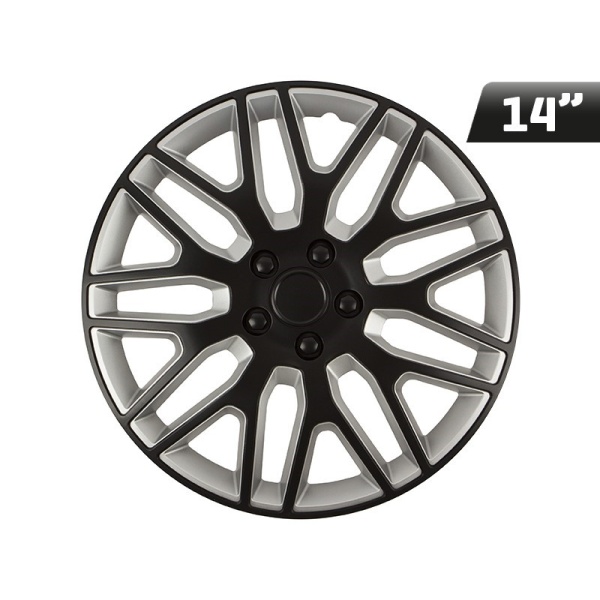 Capac Roată Dakar Negru / Argintiu 14", 1 Buc  Versaco KV0450