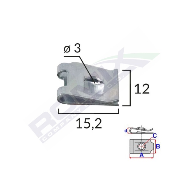 Clips Metalic Fixare Universal Set 25 Buc  Romix 16031-RMX