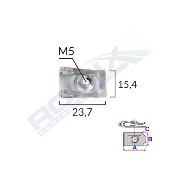 Clips Metalic Fixare Universal Set 10 Buc  Romix 16100-RMX