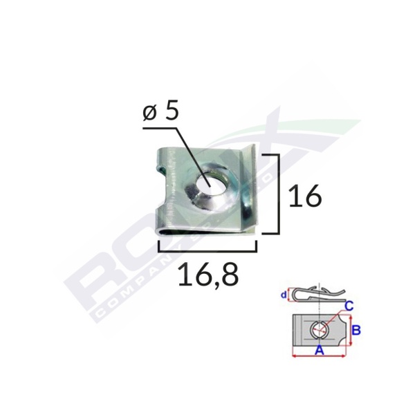 Clips Metalic Fixare Universal Set 10 Buc  Romix 16151-RMX