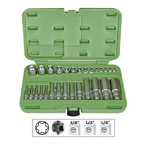 Set 28 Tubulare Torx Scurte Si Lungi Jbm  51930