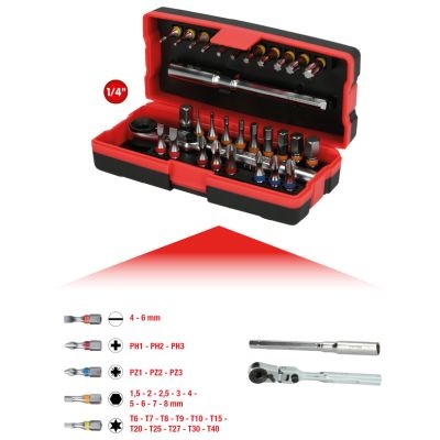 Set Biti 1/4. 31 De Piese  Ks Tools 918.3015