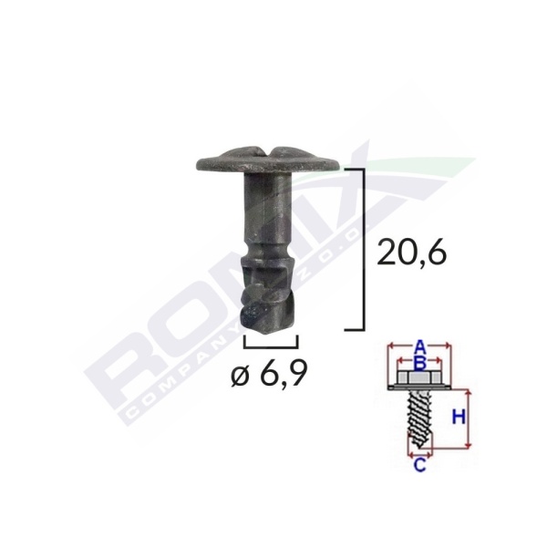 Surub Capac Motor Pentru Vw/audi/skoda 6.9x20.6mm - Negru Set 5 Buc  Romix C10126-RMX