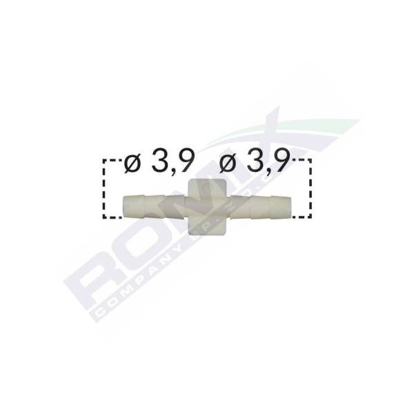 Conector Liniar Furtun Conducte Universal 3.9mm - Gri Set 5 Buc  Romix C60657-RMX