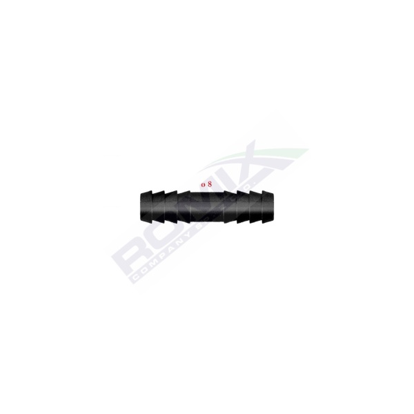 Conector Liniar Furtun Conducte Universal 8mm - Negru Set 5 Buc  Romix C70386-RMX