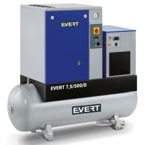 Compresor Aer Evert 500L, 400V, 7.5kW EVERT7,5/500/D-S