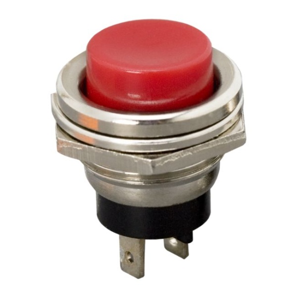 Buton 1 circuit 2A-250V ON-(OFF), rosu 09066PI