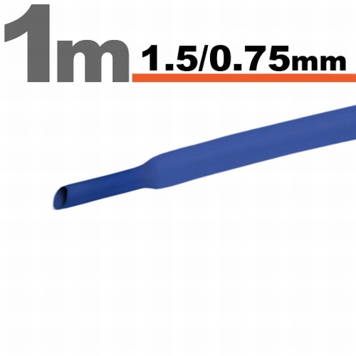 Tub termocontractibilAlbastru • 1,5 / 0,75 mm 11019K