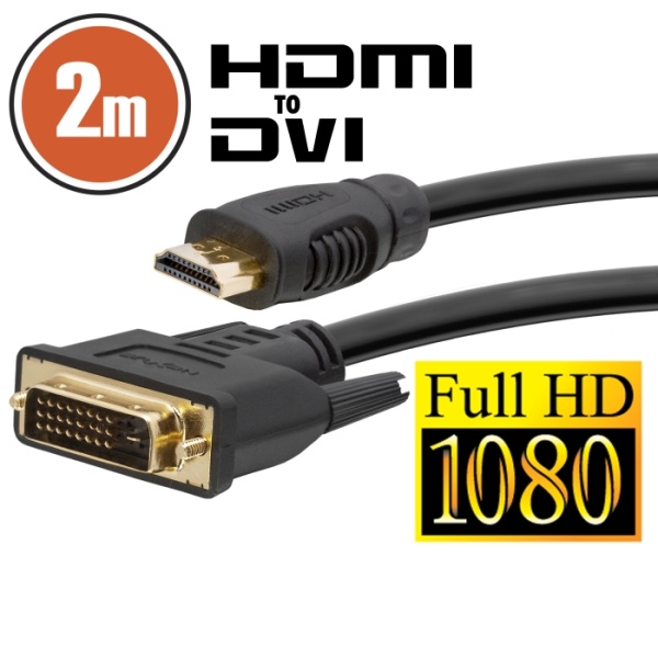 Cablu DVI-D / HDMI • 2 m cu conectoare placate cu aur 20380