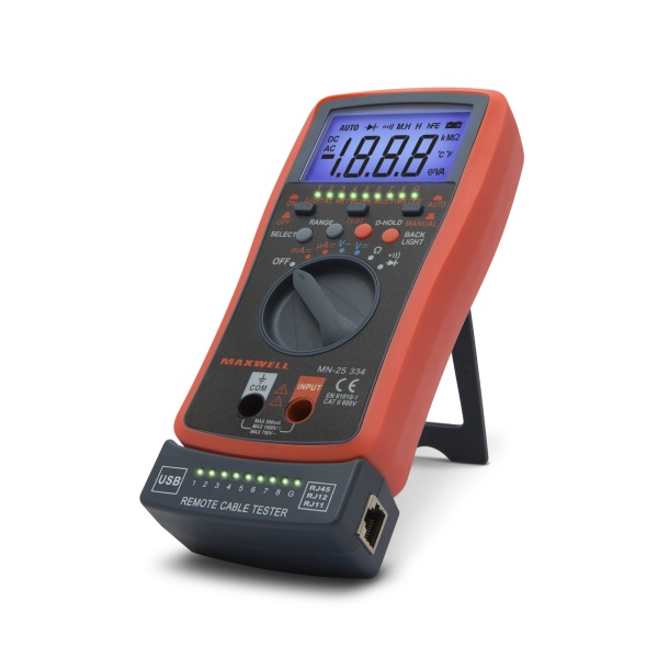 Multimetru digital automat, cu tester cablu 25334