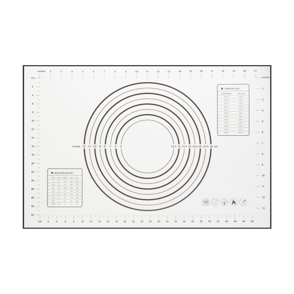 Blat din silicon - cu diagramă pentru întinderea aluaturi - 60 x 40 cm 57520