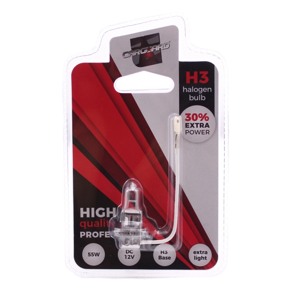 Bec halogen H3 55W, +30% intensitate - CARGUARD BHA002