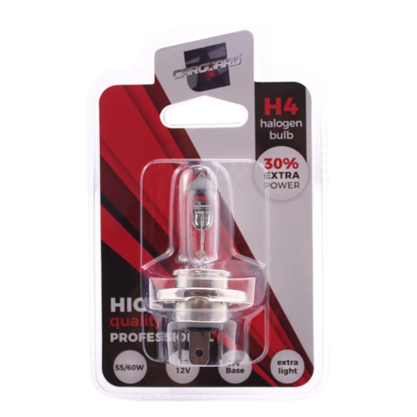 Bec halogen H4, 55W, +30% intensitate - CARGUARD BHA003