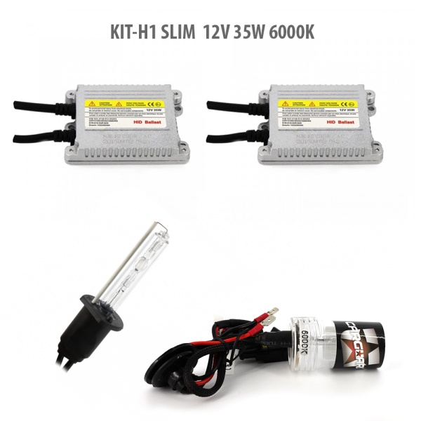 H1 SLIM 12V 35W 6000K H1-KIT-S-6