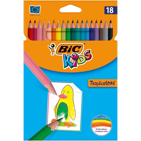 Bic Creioane Colorate Tropicolors 18 Bucati 32019694