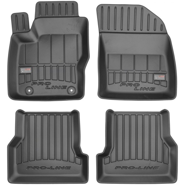 Set Covorase Auto Cauciuc Negro Ford Focus 2 2004-2012 Pro Line Tip Tavita 3D 3D407282