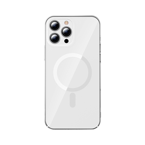 Husă Magnetică Baseus Crystal Case Pentru IPhone 13 Pro Max + Sticlă Transparentă Pentru Ecran (compatibilă MagSafe) (ARJT000202) 