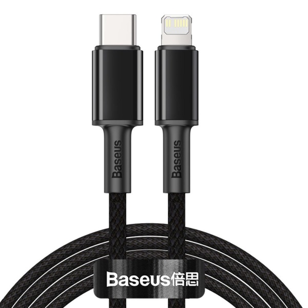 Cablu USB Tip C Baseus - Putere De încărcare Rapidă Lightning 20 W 2 M Negru (CATLGD-A01) 