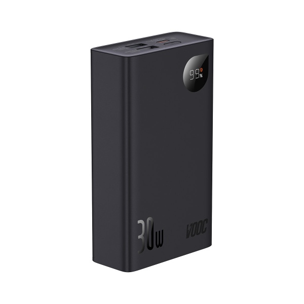 Powerbank Baseus Adaman2 Cu Afișaj Digital 20000mAh 30W 2 X USB / 1x USB Tip C Power Delivery Quick Charge SCP, Oppo Super VOOC Negru (PPAD050101) 